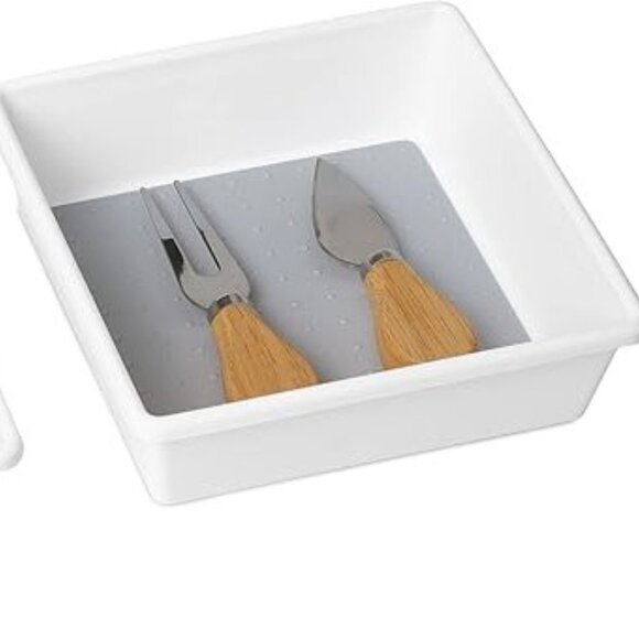 Smart Design Plastic Drawer Organizer - Set of 2 - Size 6.75 x 6.75 Inch - Picture 2 of 6